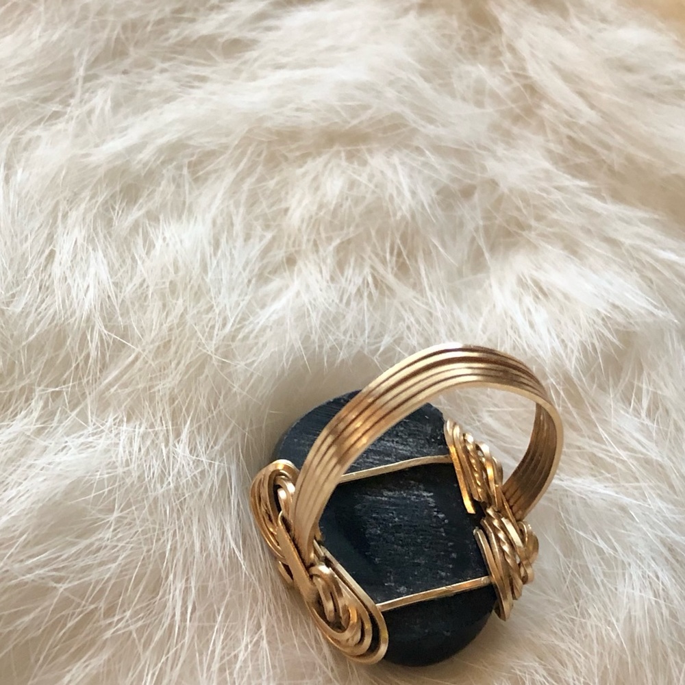 Black Jasper Ring 14kt - Picture 8 of 12